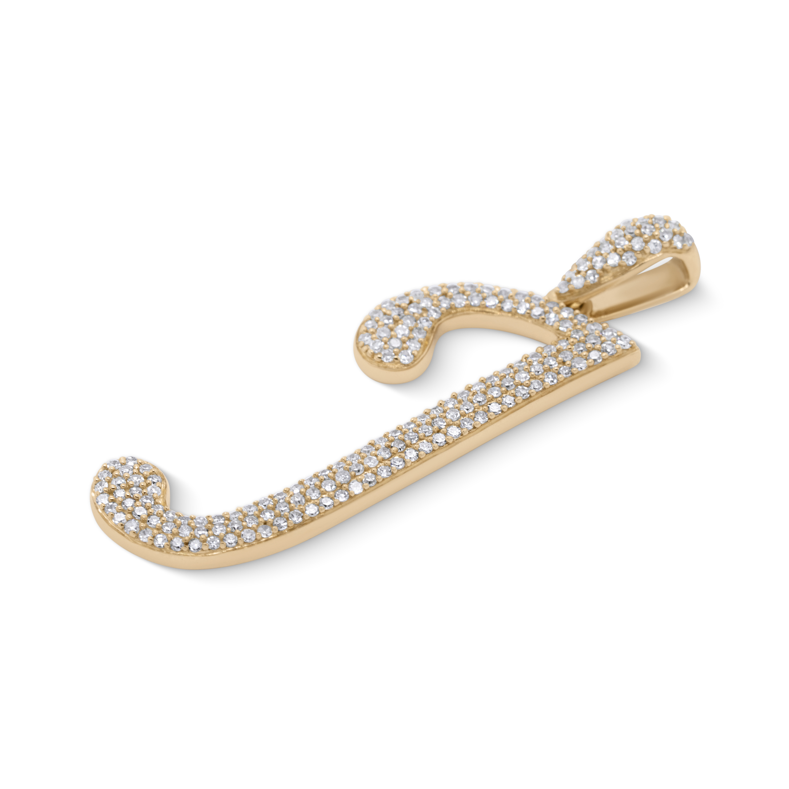 Diamond Letter J Pendant 0.40 ct. 14K Yellow Gold